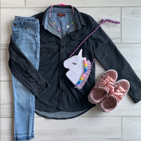 7 For All Mankind Other - NWOT 7 for all mankind GIRLS soft denim shirt M